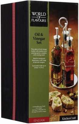 Kitchen Craft Italian Collection glass, oil and vinegar set