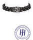 John Hardy CLASSIC CHAIN  Station Bracelet on Braided Black Leather Cord