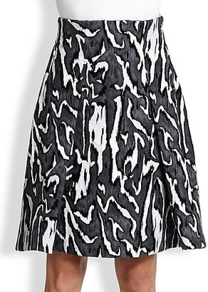 Proenza Schouler Flock Printed Crepe Skirt