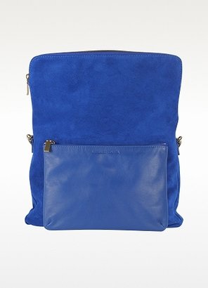 Gerard Darel Santiago Mini Mayfair Electric Blue Fold Over Shoulder Bag