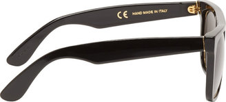 Super Black & Gold Impero Flat Top Sunglasses