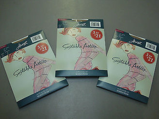 Hanes NWT Womens Nordstrom The Sheer Illusion CT Pantyhose EF Nude 3 Pair