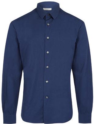 Valentino Navy Long Sleeve Poplin Shirt