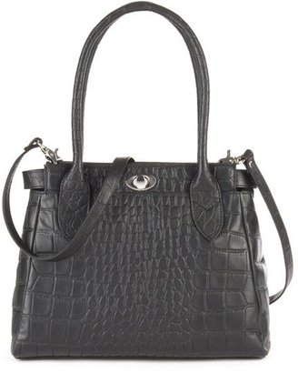Anne Weyburn Leather Bag with Shoulder Strap and Zip Fastening