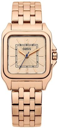 Oasis Rose Gold Tone Dial and Bracelet Ladies Watch