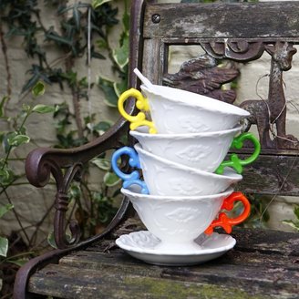 Seletti I-Wares Porcelain Tea Set - Fuchsia
