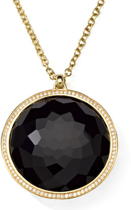 Ippolita 18K Gold Rock Candy Large Lollipop Necklace in Onyx & Diamonds