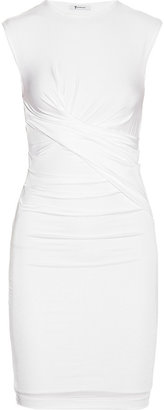 Alexander Wang T by Ruched mesh-jersey dress