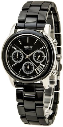 DKNY Women's NY8314 Black Ceramic Quartz Watch with Black Dial