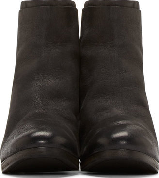Marsèll Black Deer Leather Ankle Boot