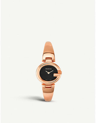 Gucci YA134509 Guccissima pink-gold PVD watch