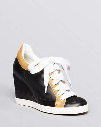 See by Chloe Lace Up Wedge Sneakers - Gondola