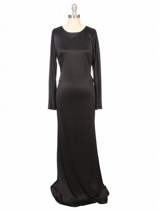 L'Agence Dolman Sleeve Dress With Pleated Back