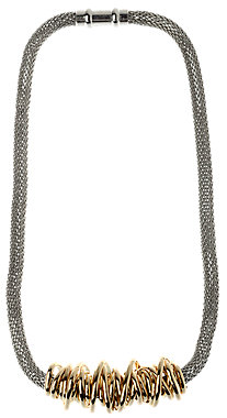 Adele Marie Mesh and Twist Necklace, SilverGold