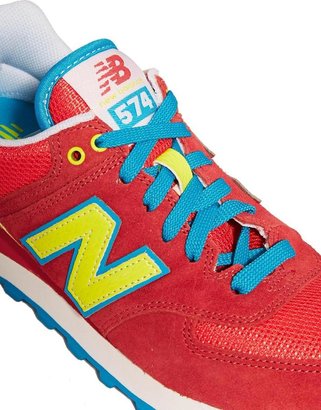 New Balance Red/Yellow 574 Carnival Sneakers