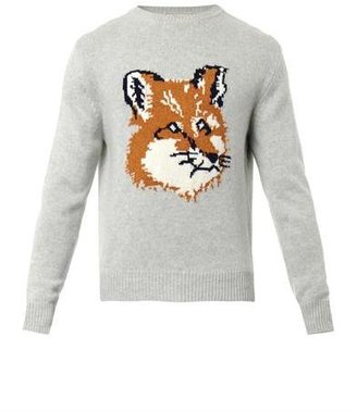 Kitsune MAISON Fox crew-neck wool sweater