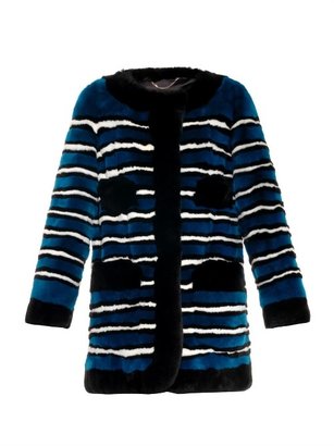 Marc Jacobs Striped fur coat