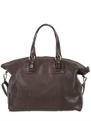 Ghibli Leather & Python Duffle Bag