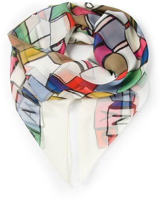 Alexander McQueen geometric print scarf