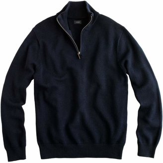J.Crew Slim cotton-cashmere half-zip sweater