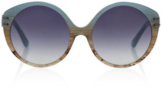 Roland Mouret Large Turquoise Farrah Cat Eye Sunglasses
