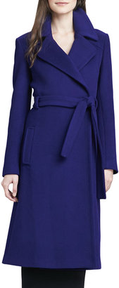 Diane von Furstenberg Michaele Belted Wool-Blend Long Coat