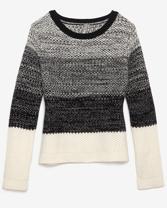 Shae Exclusive Marled Sweater: Black/white