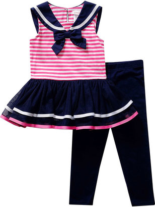 Youngland Young Land Sleeveless Dress and Leggings Set - Girls 2t-4t