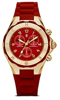 Michele Tahitian Jelly Bean Red Watch, 40mm