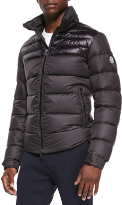 Moncler Dinant Matte/Shiny Puffer Jacket, Black