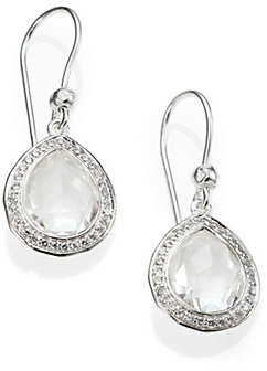 Ippolita Stella Clear Quartz, Diamond & Sterling Silver Teardrop Earrings