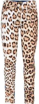 Roberto Cavalli Skinny Leopard Print Jeans