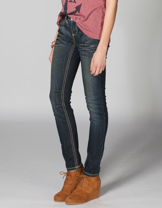 YMI Jeanswear Khaki Stitch Womens Skinny Jeans