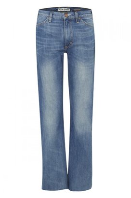 Acne 19657 Acne Faded Cotton Bootcut Jeans