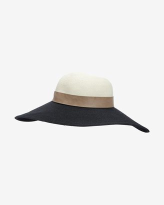 Eugenia Kim Leather Band Two Tone Hat