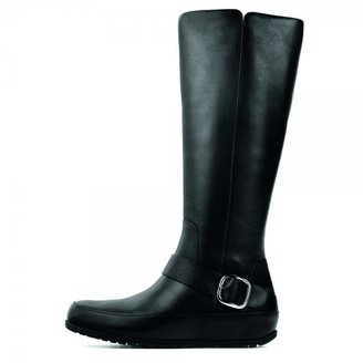 The FF2TM by FitFlopTM Collection DuébootTM Tall/Buckle Black Leather Women's Boot