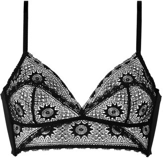Kiki de Montparnasse Le Soleil black crochet lace corselette bra