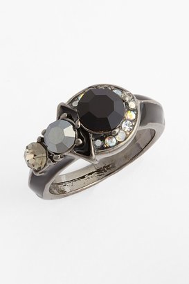 Cara Accessories Cara 'Thin Crystal' Enameled Ring