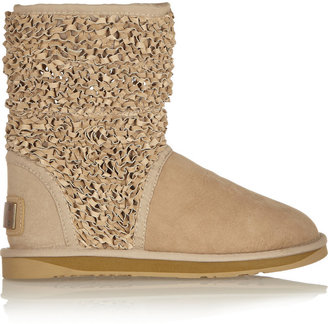 Australia Luxe Collective Woven-paneled shearling boots
