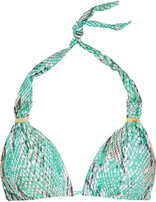 Vix Swimwear 2217 Vix Rudá snake-print triangle bikini top