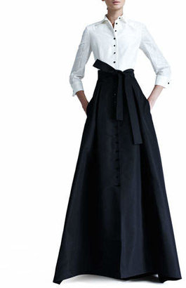 Carolina Herrera Shirtwaist Taffeta Ball Gown - ShopStyle Evening Dresses