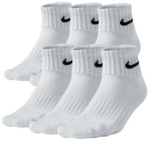 white nike mid socks