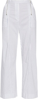 Dion Lee Striped Cotton-Blend Wide-Leg Pants