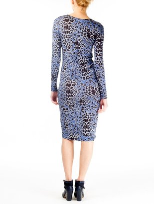 Derek Lam 10 Crosby Long Sleeve Leopard Dress