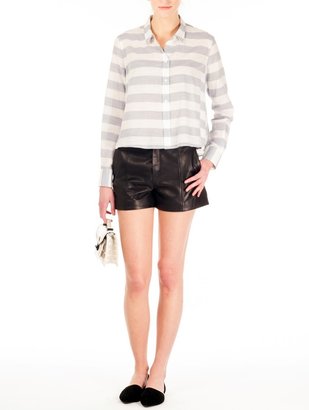 Band Of Outsiders Cropped and Boxy Stripe Shirt
