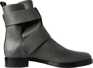 Pierre Hardy Double-Buckle Motorcycle Boots-Grey