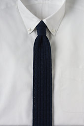Classic Men's Cotton Cable Knit Necktie-Brown,48