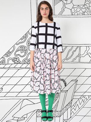 American Apparel Nathalie Du Pasquier Mama Print Rayon Challis Long Skirt