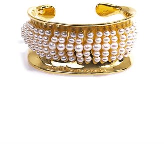 Aurélie Bidermann Cheyne Walk pearl & gold-plated cuff