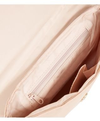 New Look Shell Pink Pleat Clutch